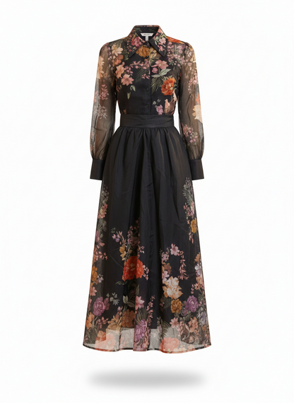 Black Pavilion Floral Dress