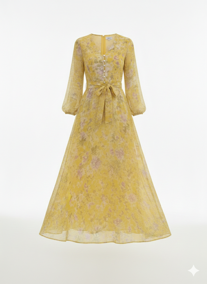 Yellow Floral Dress