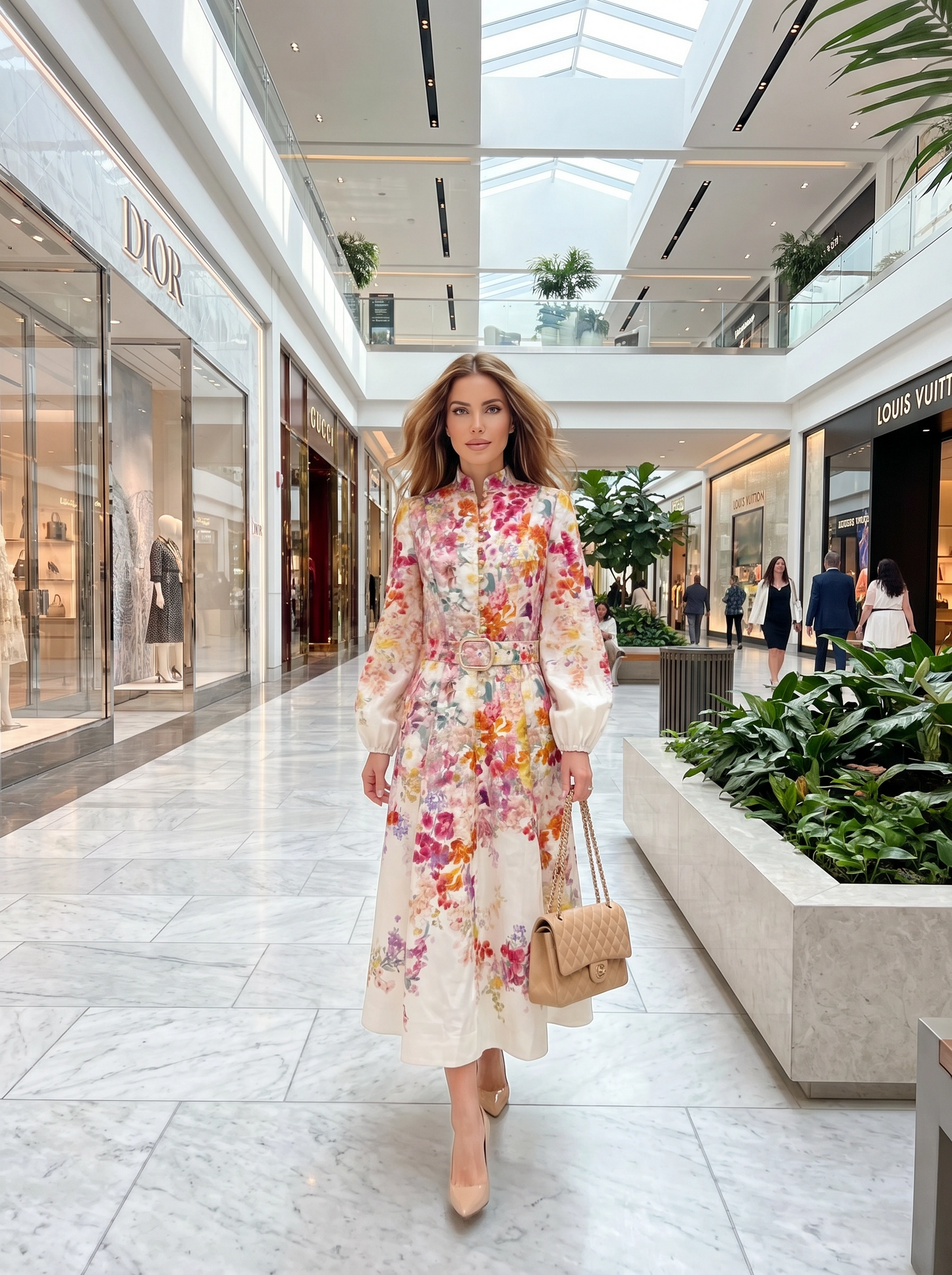 White Ruffle Flower Dress
