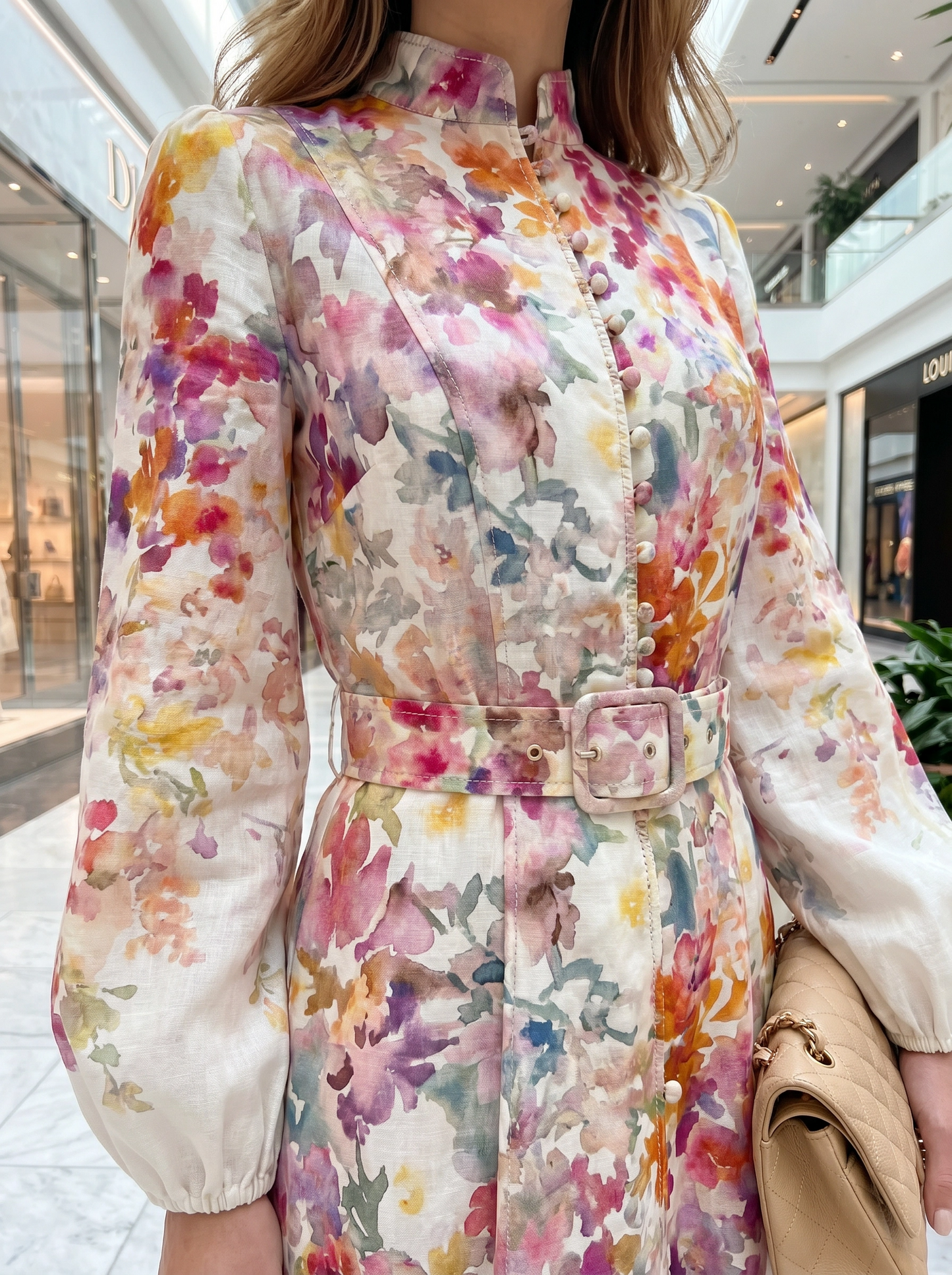 White Ruffle Flower Dress