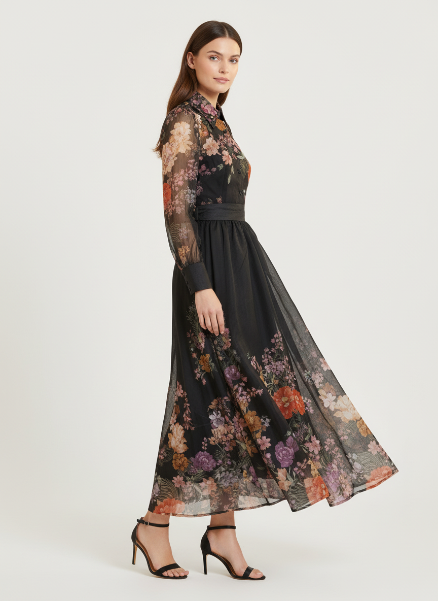 Black Pavilion Floral Dress