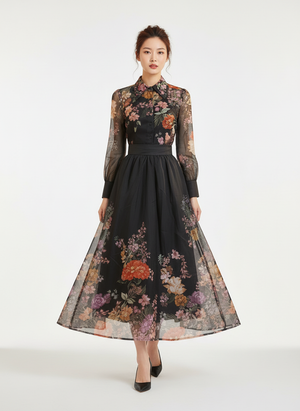 Black Pavilion Floral Dress